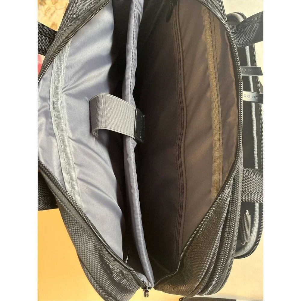 Eco Style Laptop Bag Pro Tech Topload Black Red Business Travel Case Fits 15.6”